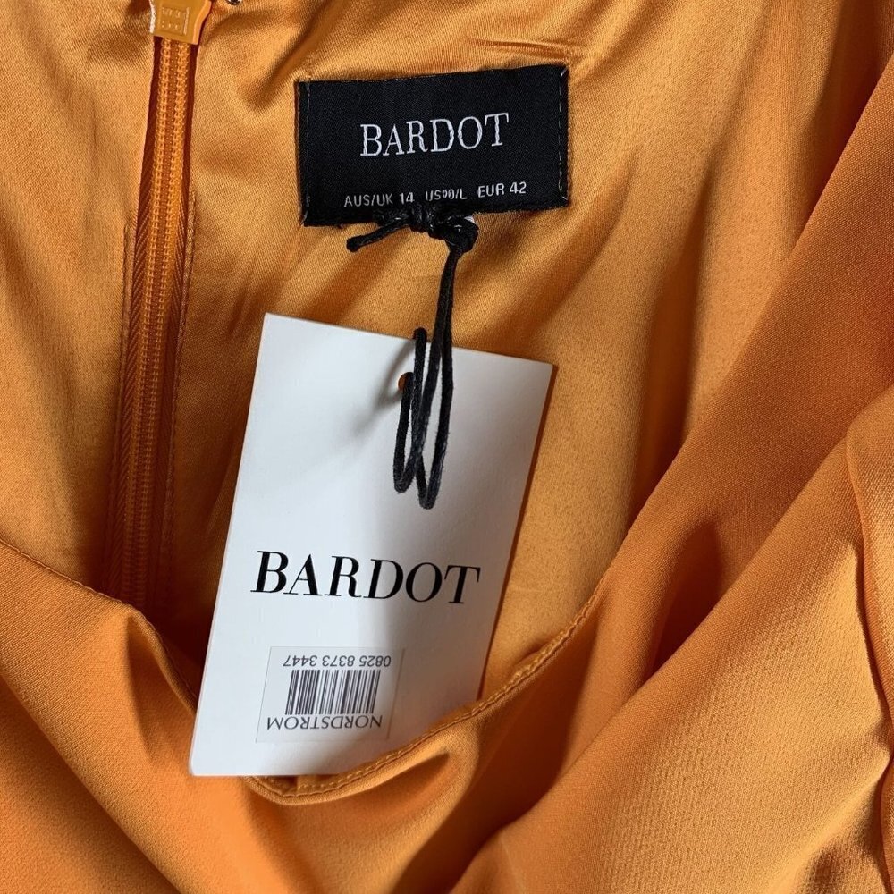 NWT Bardot CHIARA Dress in Mandarin Orange Size 10 Minimalist - Picture 6 of 8